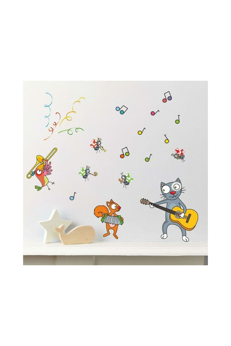 Dreamwallart Müzik Rüyası Çocuk Odası Duvar Sticker Renkli