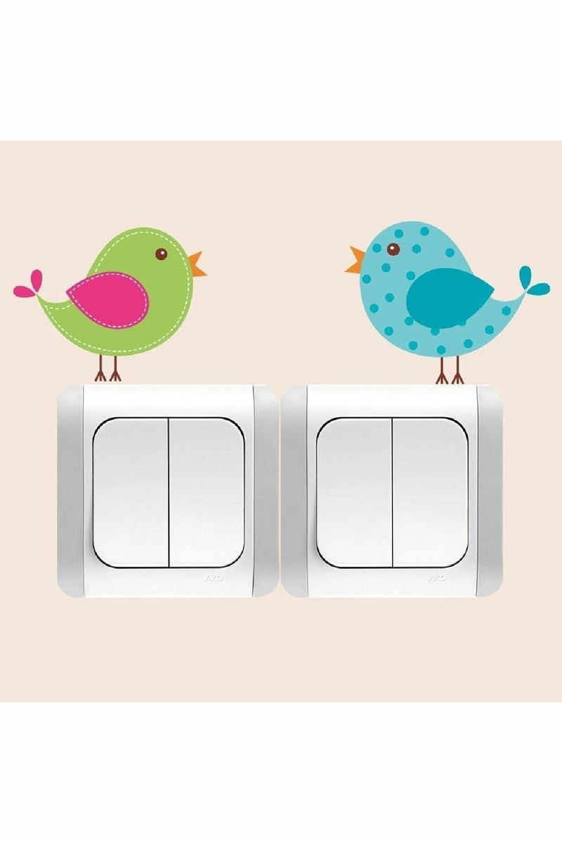 Dreamwallart Renkli Kuşlar Priz Sticker Renkli