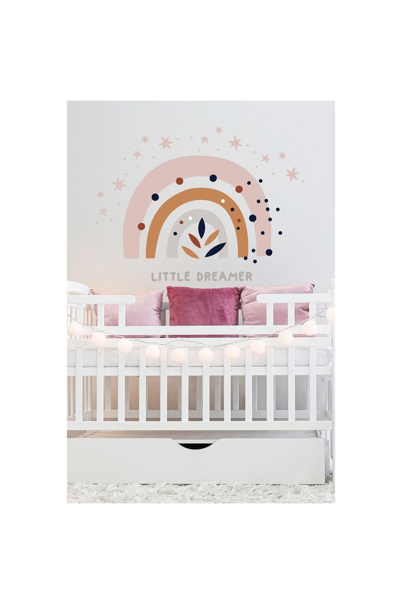 - Sim135 - Little Dreamer Iskandinav Gökkuşağı Duvar Sticker Renkli