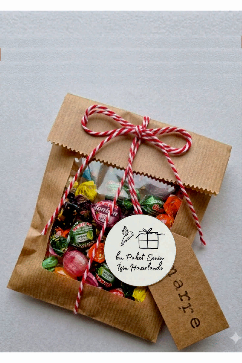 Paketlemeye özel 30 adet sticker, (farklı trend modeller ile mağazamızda kampanyalı olarak satışta)
