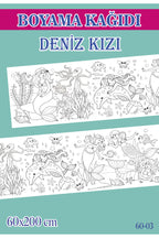 2 mt Deniz Kızı Tema Çocuk Aktivite Dev Boyama Kağıdı