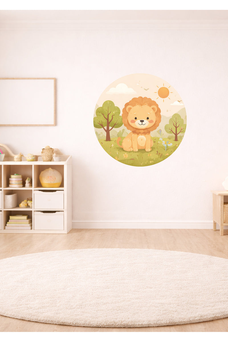 Sevimli Hayvanlar ve Doğa Temalı Çocuk Odası Duvar Sticker Seti