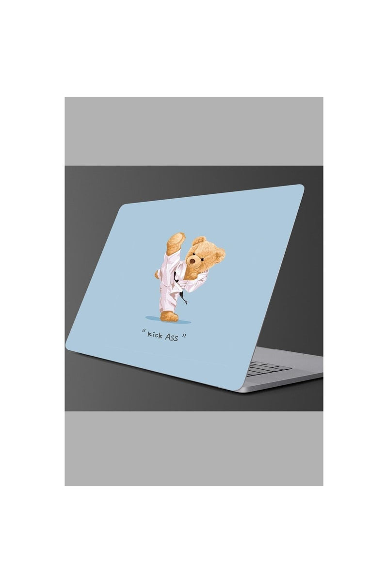 - Sim150- Laptop Karateci Ayıcık Laptop Sticker Renkli
