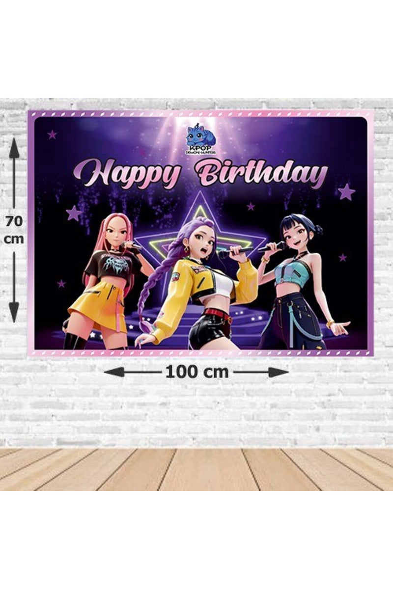 K-POP Doğum Günü Süsleri Parti Afişi