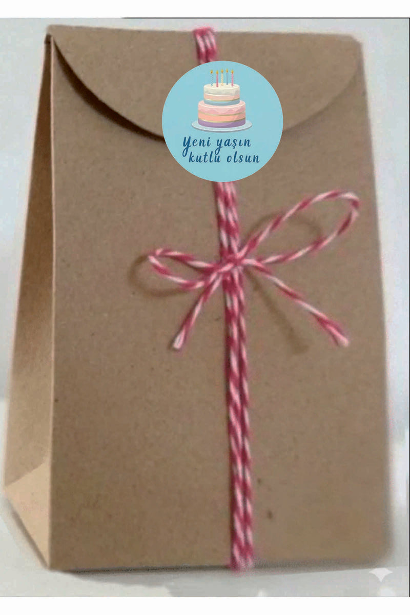 Doğum Günü tebrik sticker seti, 4x4 cm 15 adet Etiket seti