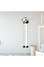 Sevimli Panda Boy Ölçer Duvar Sticker Seti Renkli
