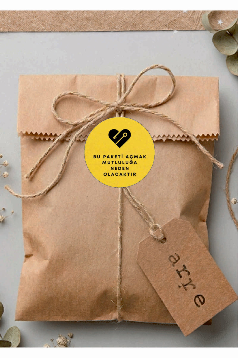 Paketlemeye özel 30 adet sticker, (farklı trend modeller ile mağazamızda kampanyalı olarak satışta)