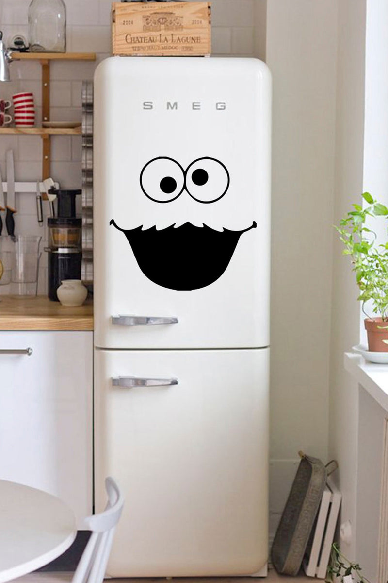 Kurabiye Canavarı Buzdolabı - Kapı - Cam - Duvar Sticker Sm205
