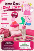 Peppa Pig Okul Etiketi Kalem Defter Etiketi Özel İsim Yazılabilen Etiket 286 Adet İsim Etiketi