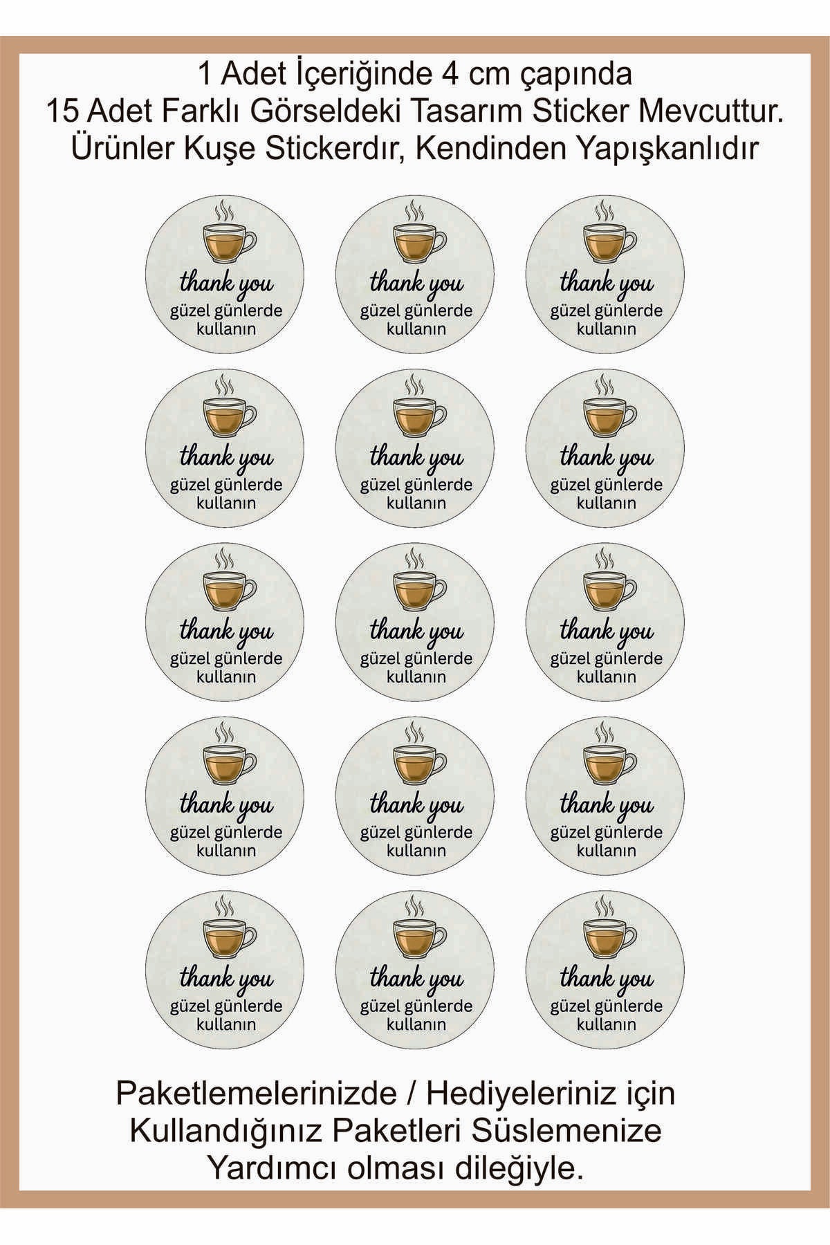 Paketlemeye özel 30 adet sticker, (farklı trend modeller ile mağazamızda kampanyalı olarak satışta)