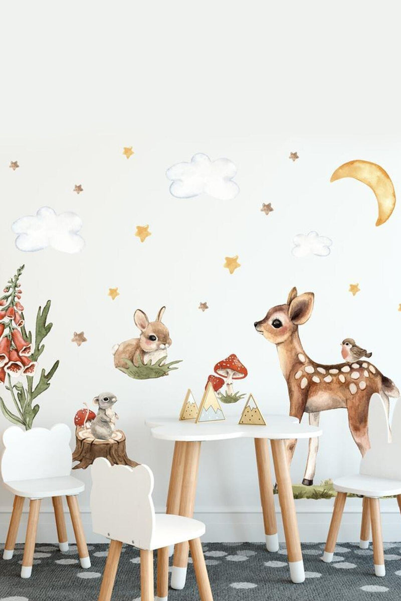 Ceylanlı Orman Arkadaşları Duvar Stickerı