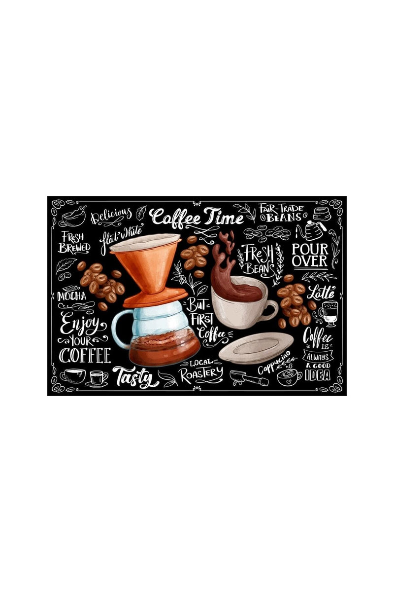 Kahve Zamanı - Coffee Time Duvar Sticker Renkli