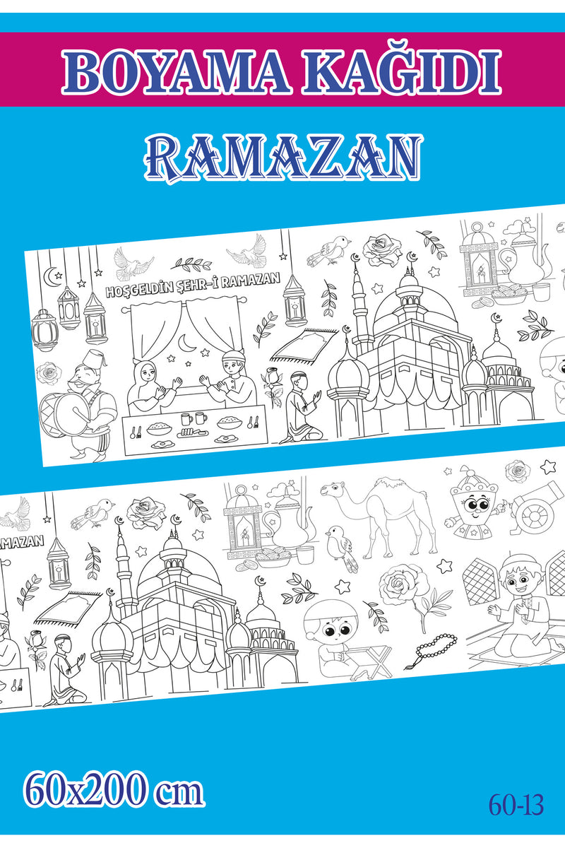 2 mt Ramazan Tema Çocuk Aktivite Dev Boyama Kağıdı
