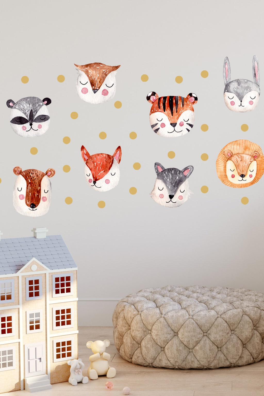 Safari Hayvanlar – 8li Set Duvar Sticker