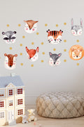 Safari Hayvanlar – 8li Set Duvar Sticker