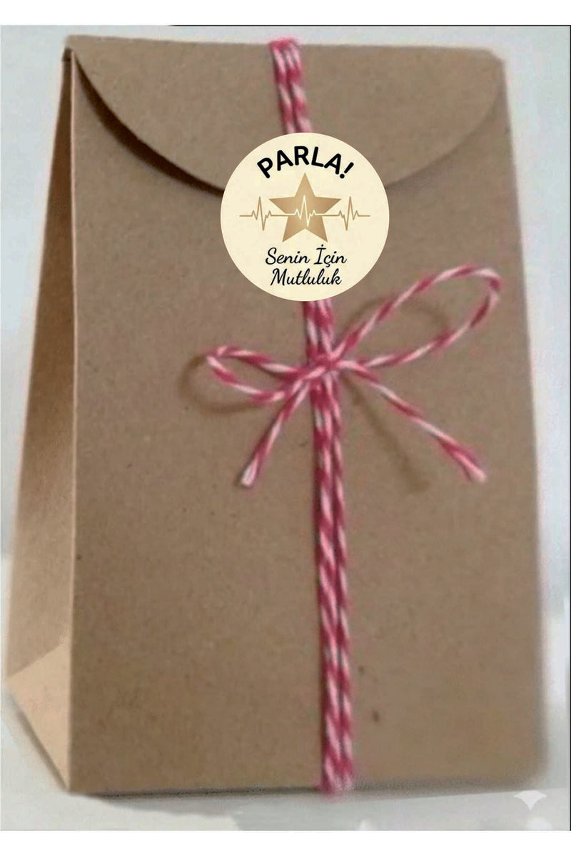 Paketleme Kutularına Özel Tasarım Etiketler 4 cm Çapında 15 Adet