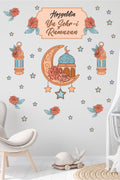 Ramazan Bayramı Hoşgeldin Ramazan Dekoartif Duvar Cam Kapı Sticker Seti