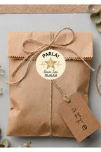 Paketleme Kutularına Özel Tasarım Etiketler 4 cm Çapında 15 Adet