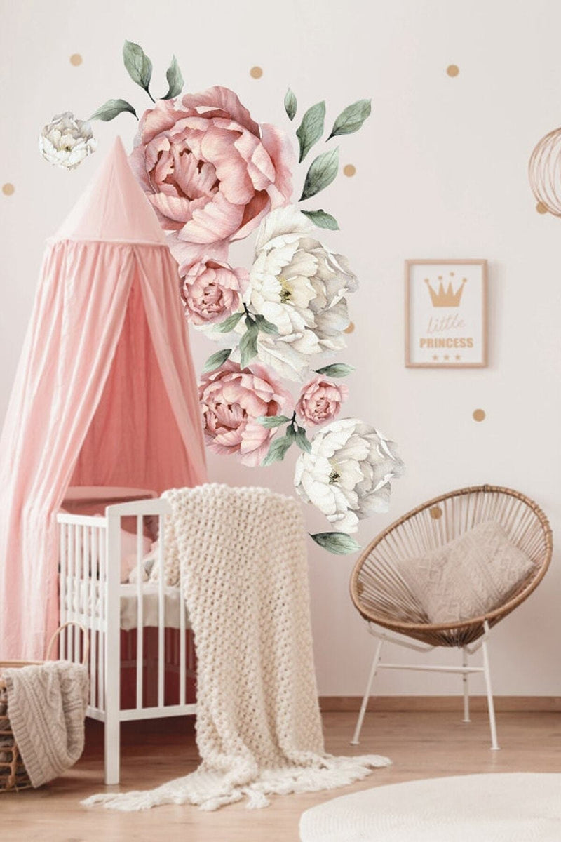 Peony Soft Şakayıklar Duvar Sticker Seti