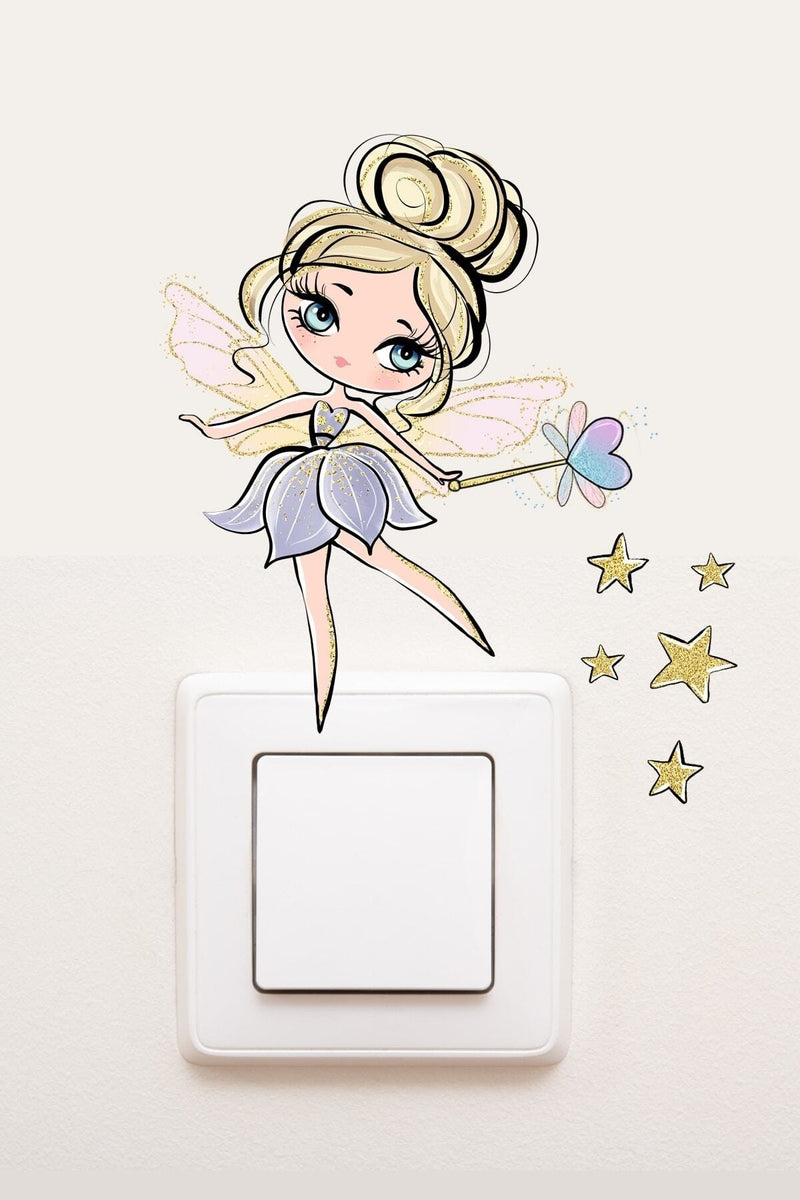 - Priz - Yıldız Perisi Çocuk Odası Dekoratif Priz Sticker - Sim771