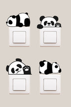 4lü Panda Dekoratif Priz Sticker Seti - Sim743