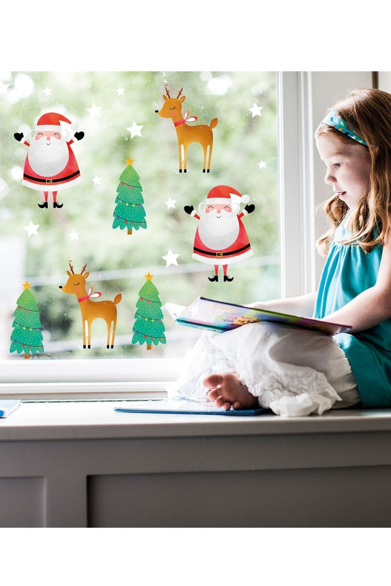 - Sim10- Yılbaşı Yeni Yıl Geyik Noel Baba Çocuk Odası Duvar Çıkartması Sticker