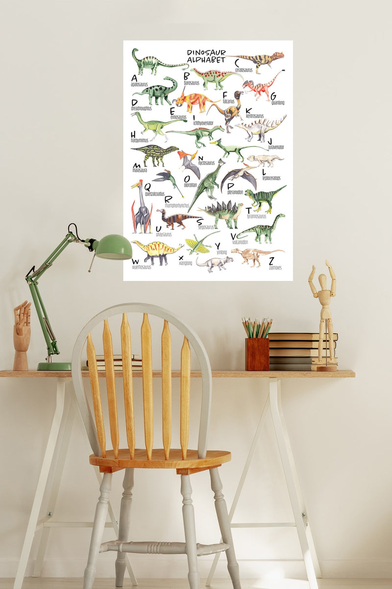 Dinozor Alfabesi Dinozor Türleri Çocuk Odası Duvar Sticker - Sim730