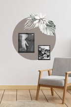 Soft Kahverengi Çiçekli Boho Tarz Dekoratif Duvar Sticker - Sim655