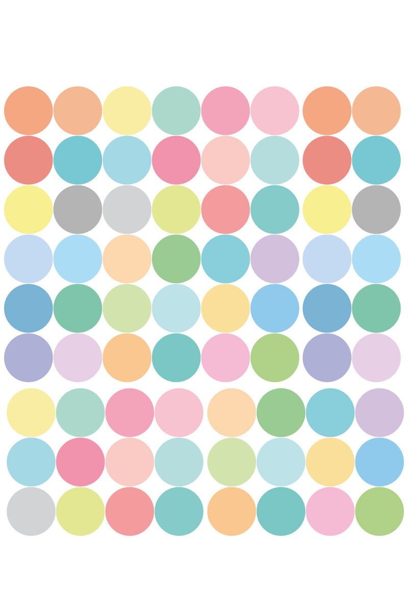 Dekor Pastel Puantiyeler Çocuk Odası Duvar Sticker Cs-840
