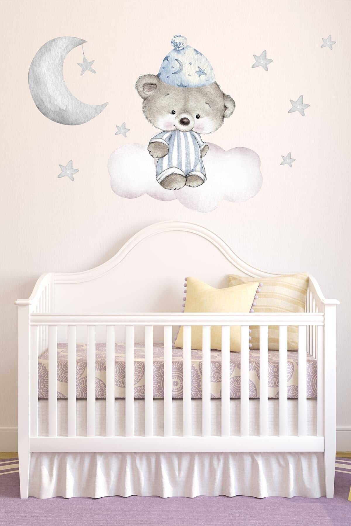 Uykucu Pijamalı Ayıcık Duvar Sticker Seti