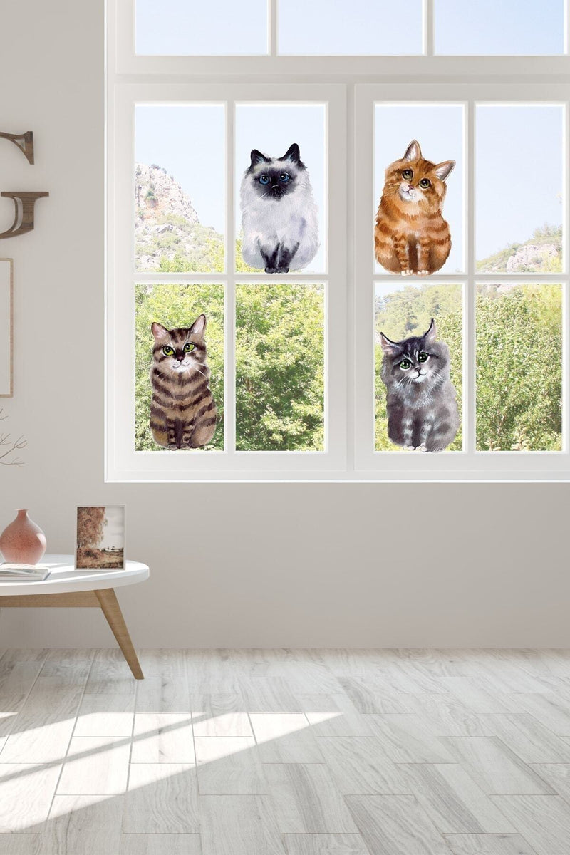 Bebek Ve Çocuk Kedi Tema  Odası Dekoratif Duvar Çıkartması