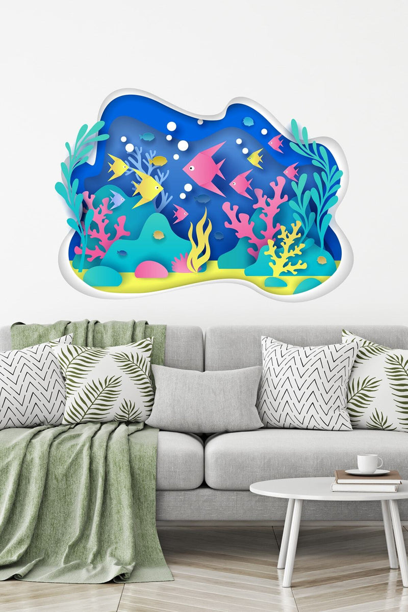 Akvaryum Balık Duvar Sticker Seti