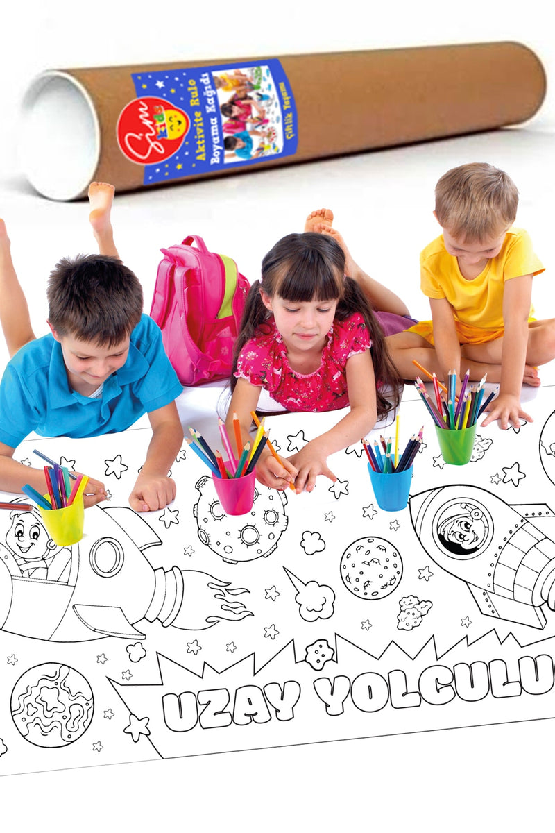 Uzay Tema Tatil Etkinlik Aktivite Rulo Boyama Kağıdı