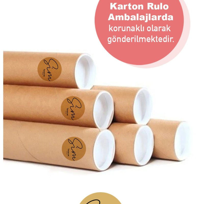 Balonlu Tavşan Boy Ölçer Duvar Sticker Seti