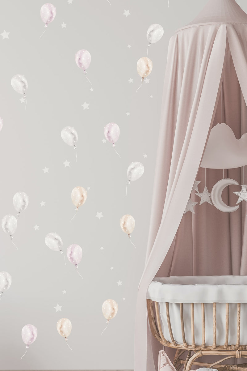 Soft Renk Parti Balonlar Duvar Sticker Seti