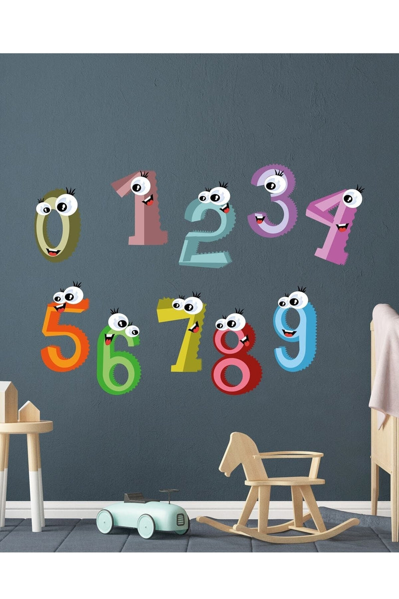 Eğitici Rakamlar Serisi Duvar Sticker