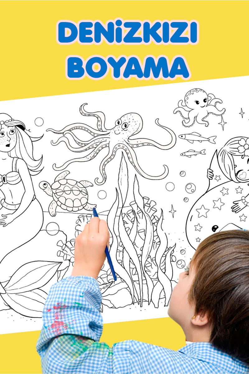 Denizkızı Tema Eğitici Tatil Etkinlik Aktivite Rulo Boyama Kağıdı