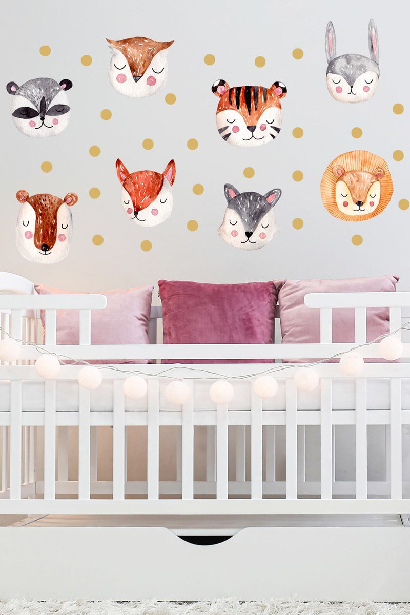 Safari Hayvanlar – 8li Set Duvar Sticker