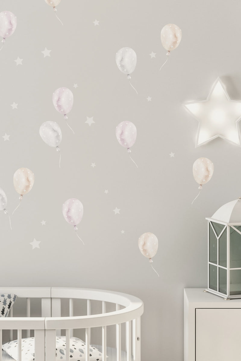 Soft Renk Parti Balonlar Duvar Sticker Seti