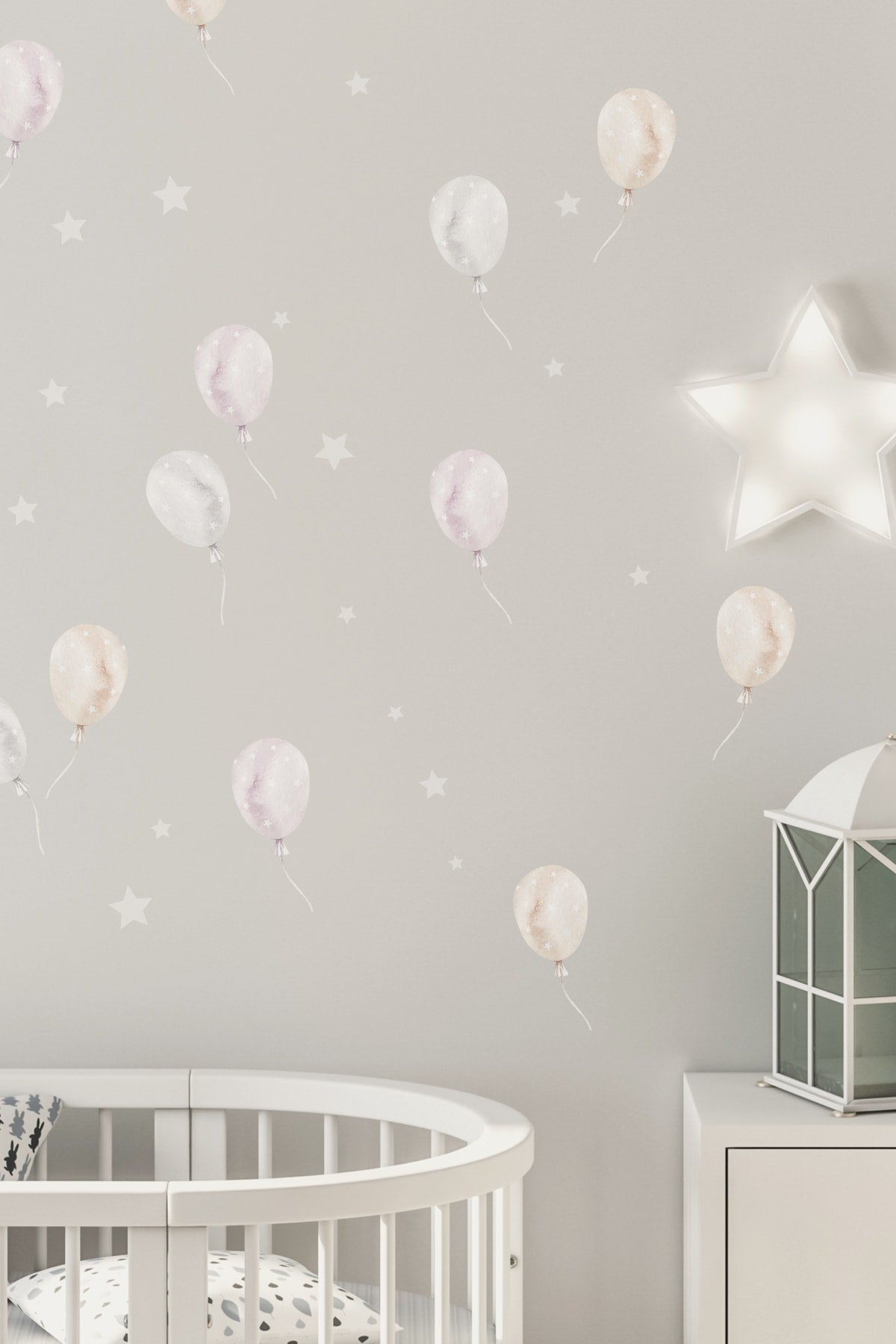 Soft Renk Parti Balonlar Duvar Sticker Seti