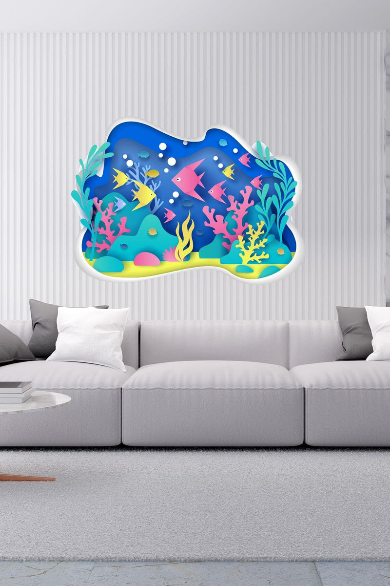 Akvaryum Balık Duvar Sticker Seti