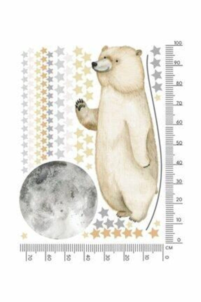 Moon Bear - Ay Ve Kutup Ayısı Duvar Stickerı