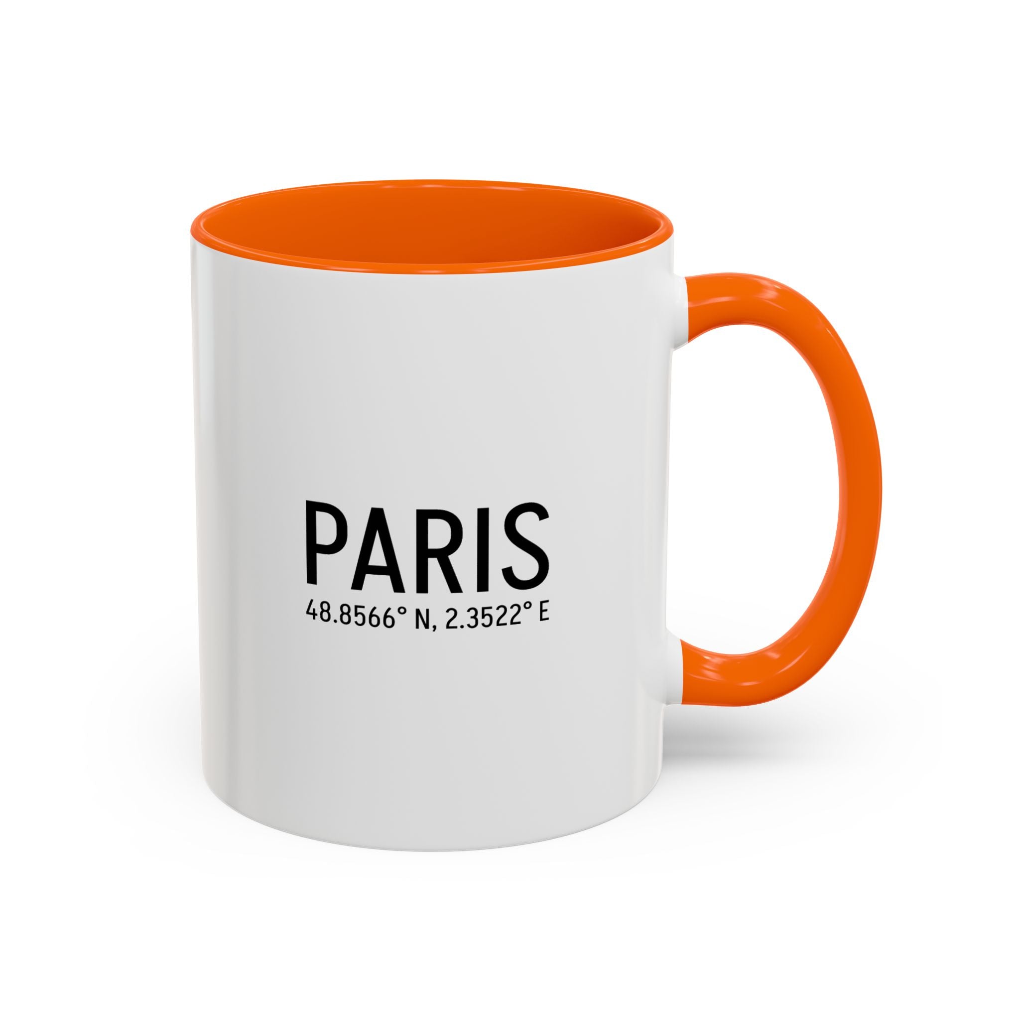 Paris Coordinates Accent Coffee Mug — City Travel Souvenir (11/15oz)
