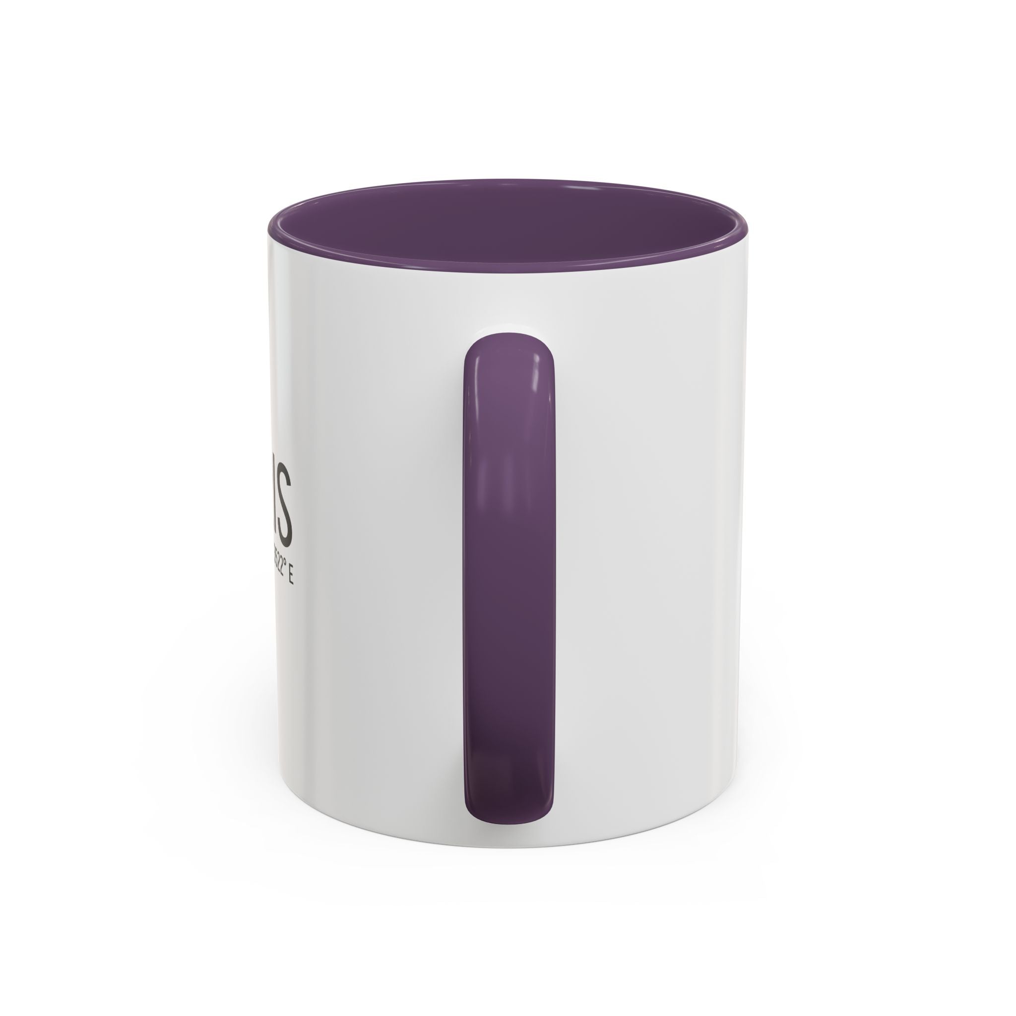 Paris Coordinates Accent Coffee Mug — City Travel Souvenir (11/15oz)