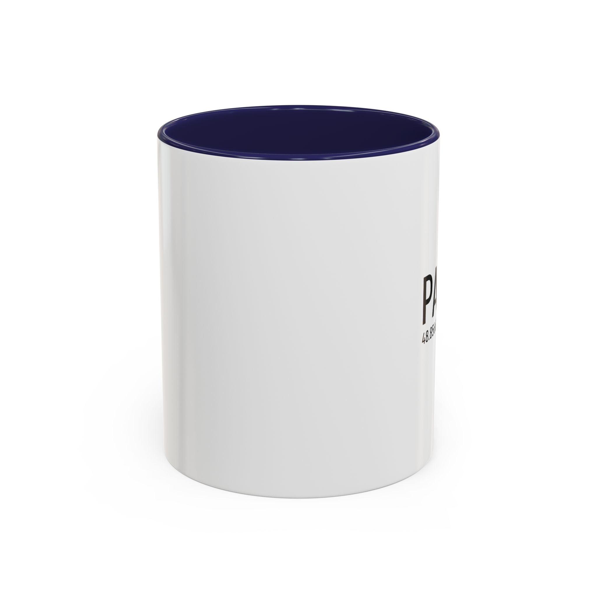 Paris Coordinates Accent Coffee Mug — City Travel Souvenir (11/15oz)