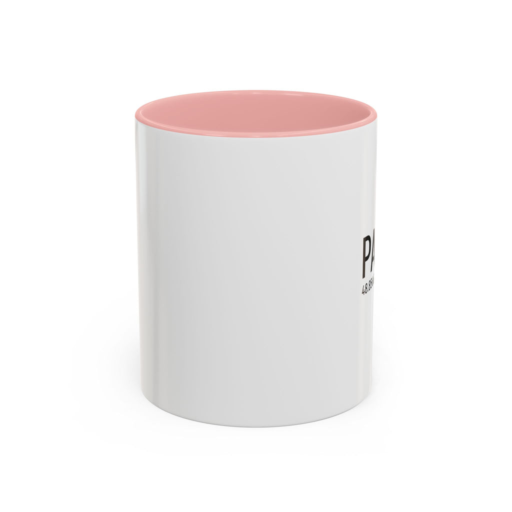 Paris Coordinates Accent Coffee Mug — City Travel Souvenir (11/15oz)