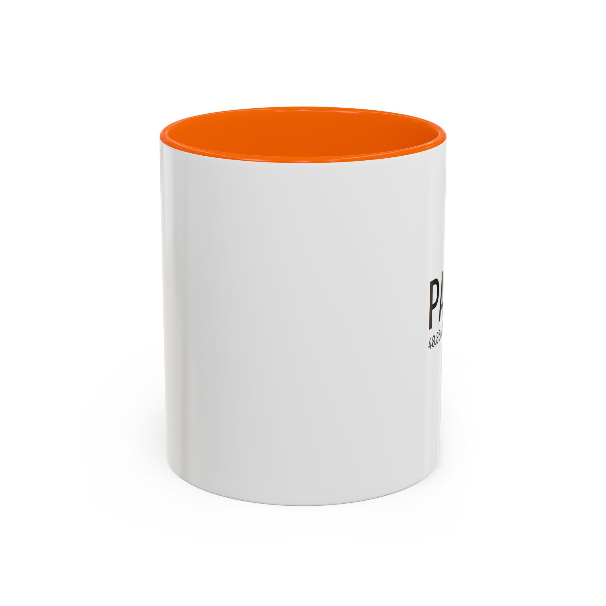 Paris Coordinates Accent Coffee Mug — City Travel Souvenir (11/15oz)
