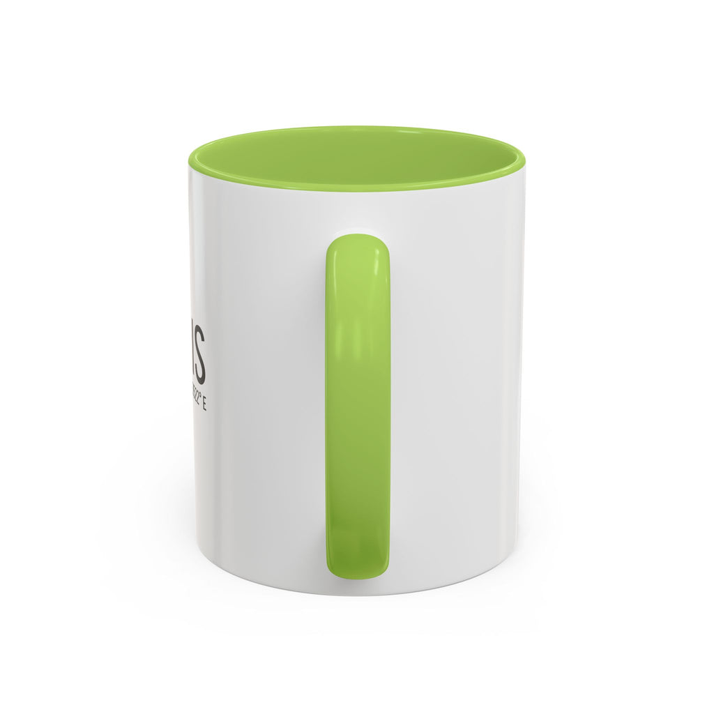 Paris Coordinates Accent Coffee Mug — City Travel Souvenir (11/15oz)