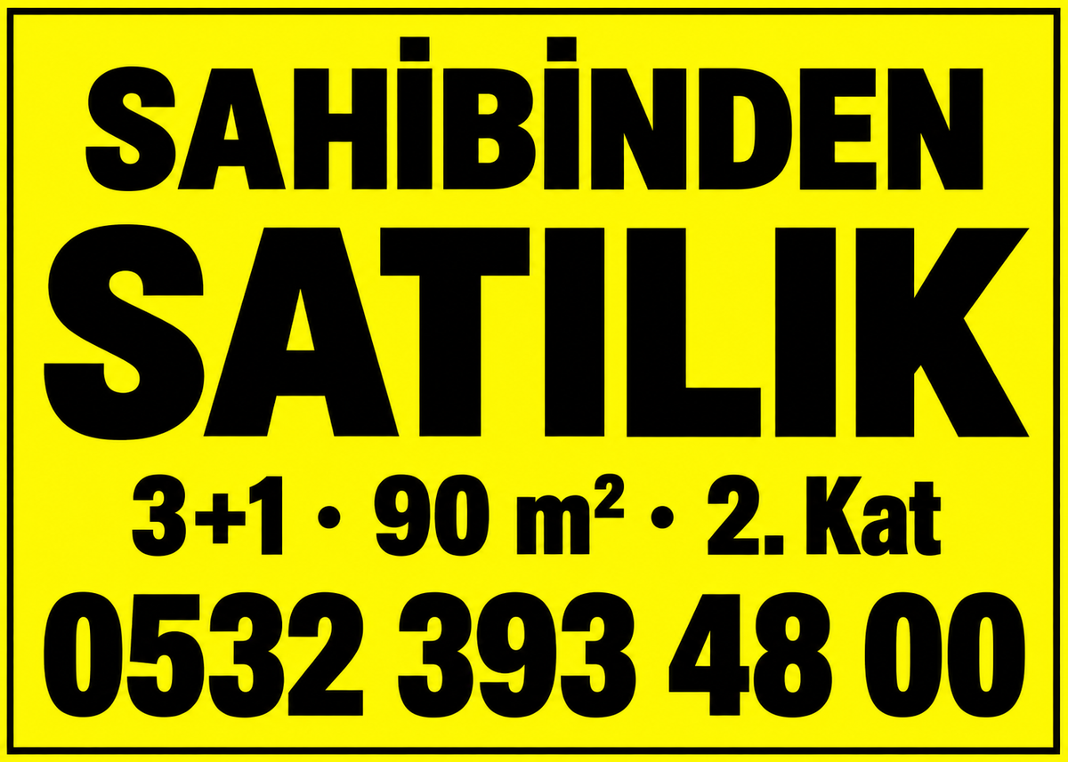 Sarı Klasik Sahibinden Satılık kişiye özel emlak branda