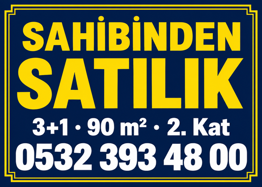 Lacivert Altın Satılık kişiye özel emlak branda